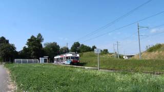 preview picture of video 'CH-2577 Finsterhennen BE Aare Seeland Mobil Stadler GTW 5032 im August 2013'