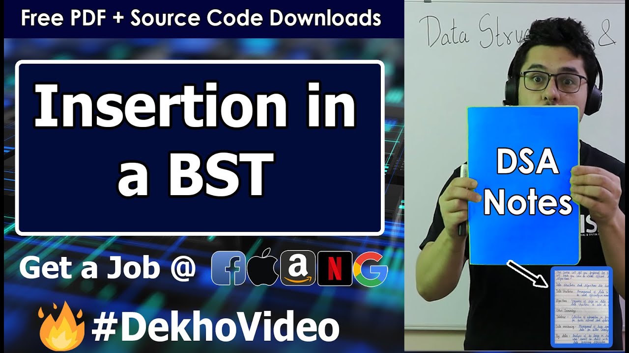 Video thumbnail for Insertion in a Binary Search Tree