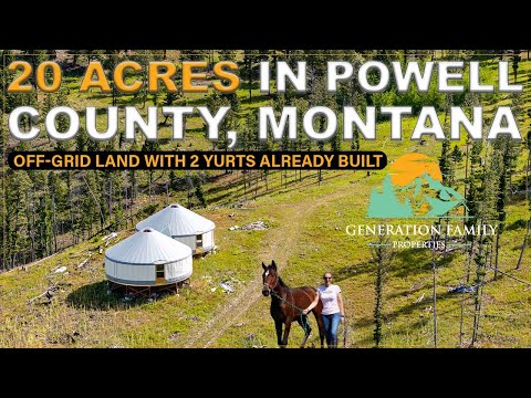 20 Acres in Powell County, Montana 🌲 | Off-Grid Land with 2 Yurts Already Built!