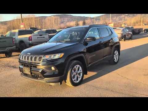 2025 Jeep Compass North 4x4 in Black for sale at Frontier Chrysler Dodge Jeep Ram Fiat Ltd. in Smithers, BC