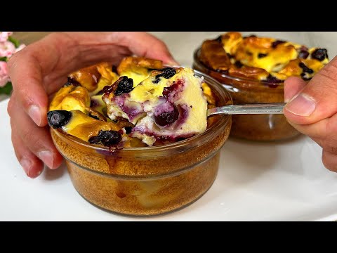 Žádné sacharidy. Borůvkový dezert KETO za 1 minutu. BEZ cukru a bez mouky