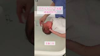 【アイルランド】助産師さんに教わる沐浴の仕方 #shorts #baby #赤ちゃん #newborn #新生児