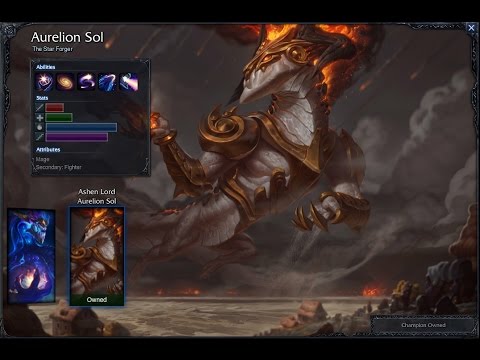 Ashen Lord Aurelion Sol Skin Spotlight Gameplay 1080p HD League Of Legends