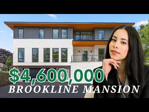 $4,600,000 Home in Brookline MA | Property Tour | Modern New Construction Home for Sale