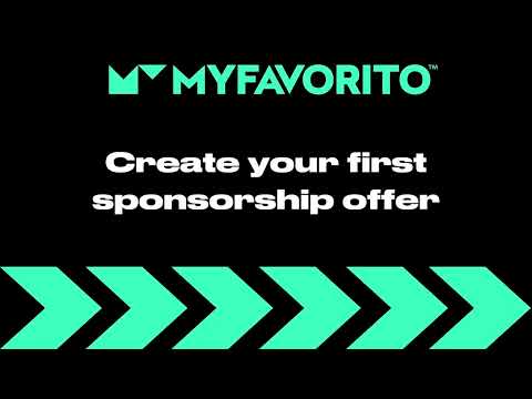 MyFavorito Dashboard Tutorial (S/EN 2023) - Create your first sponsorship offer