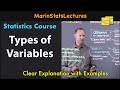 Variables And Types Of Variables Statistics Tutorial MarinStatsLectures