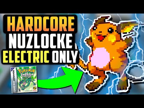 CAN I BEAT A POKÉMON EMERALD HARDCORE NUZLOCKE WITH ONLY ELECTRIC TYPES!? (Pokémon Challenge)