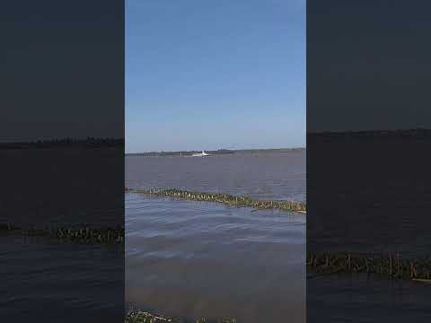el río Magdalena y su gran malecón, Barranquilla, Colombia.