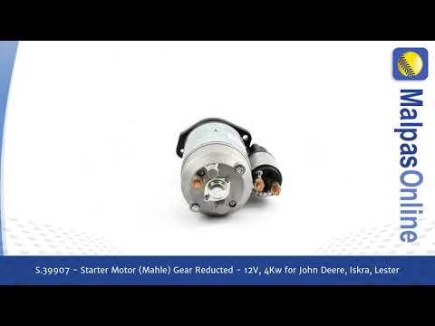 S.39907 - Starter Motor (Mahle) Gear Reducted - 12V, 4Kw  for John Deere, Iskra, Lester