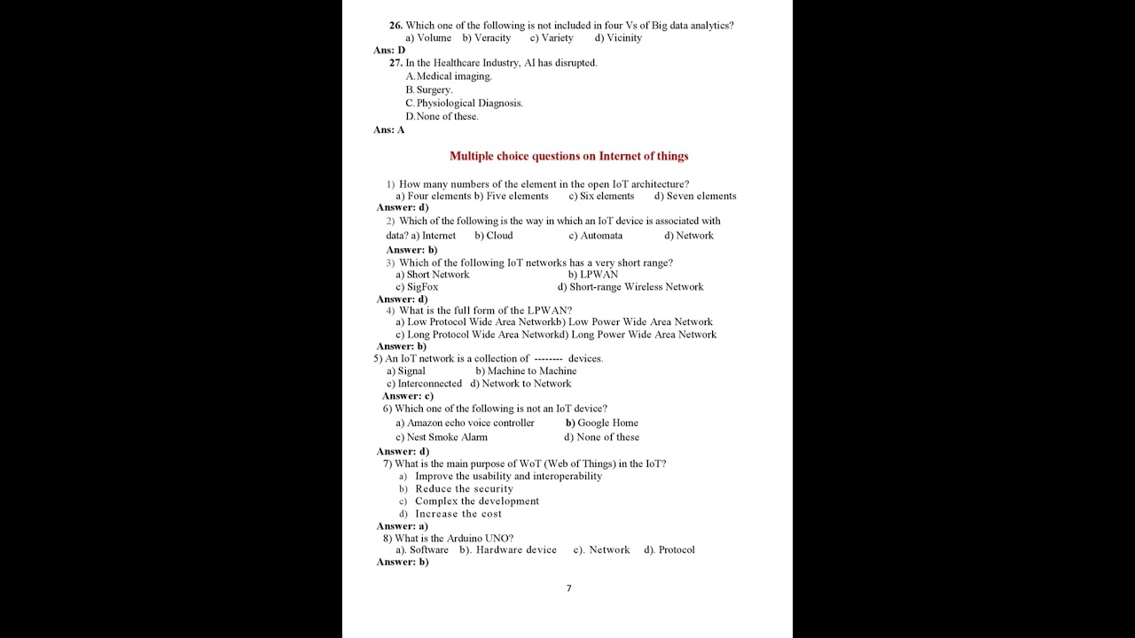 Digital Fluency Question Bank