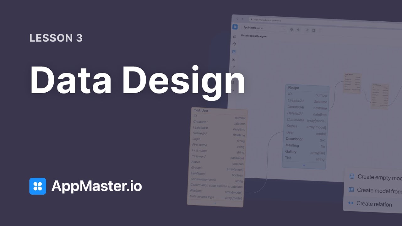 Lesson 3: Data Design