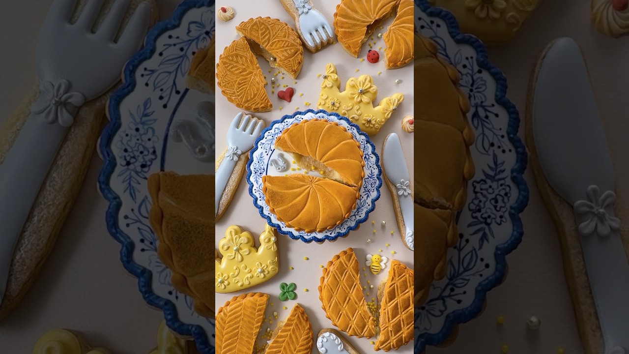 みんなが王様になれるガレット・デ・ロワ作ってみたよ👑🥮#アイシングクッキー