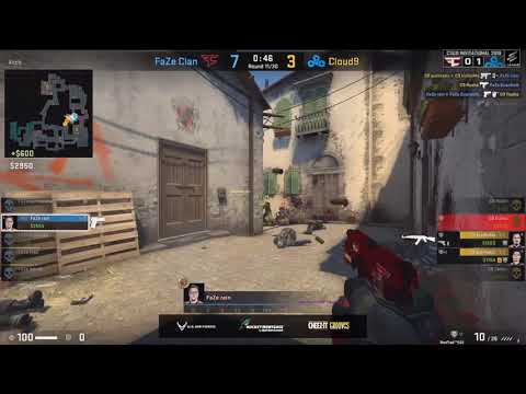 Faze RAIN 1v3 P250 CLUTCH vs Cloud9 2019 ELEAGUE INVITATIONAL