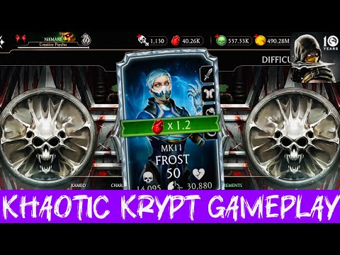 MK11 Frost Zero-Fusion Khaotic Krypt Gameplay | Mortal Kombat Mobile 