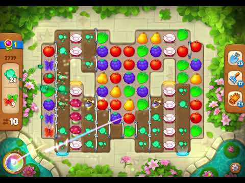 GardenScapes Level 2739 no boosters (16 moves)