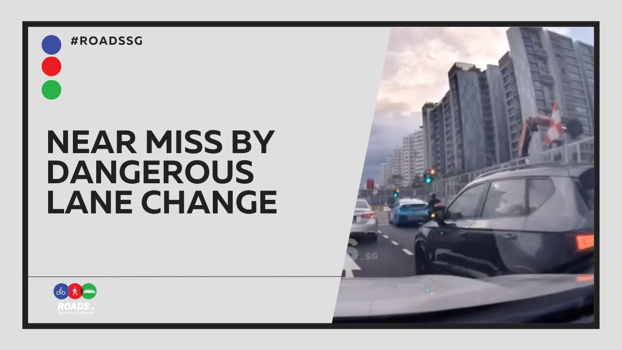 Near Miss by Dangerous Lane Change
