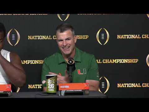 Full Miami postgame press conference reaction to Indiana CFP championship