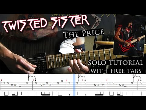 Twisted Sister - The Price intro and guitar solo lesson (with tablatures and backing tracks)