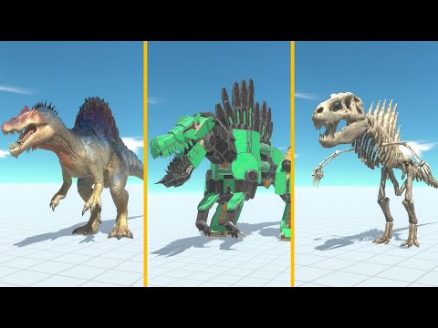 Spinosaurus vs Undead Spinosaurus vs Robot Spinosaurus Animal Revolt Battle Simulator