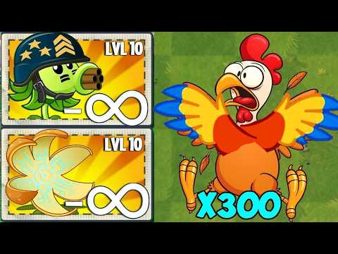 Pvz 2 Challenge - All Plants Power Up Vs 3000 Parrot Zombies - Who Will Win?