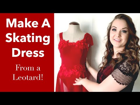 Make A Skating Dress From A Leotard - Custom Dress Hack