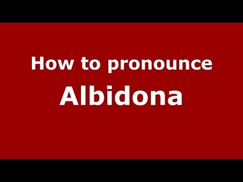 How to pronounce Albidona (Italian/Italy) - PronounceNames.com