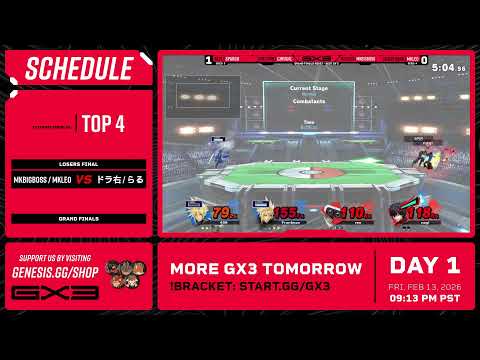 GENESIS X3 - Day 1 - Ultimate Singles & Doubles