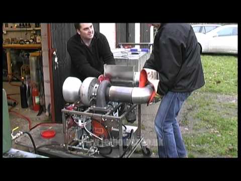Jetpower.co.uk - 20112010- Hybrid Electric Gas Turbine Car - Hot exhaust test.