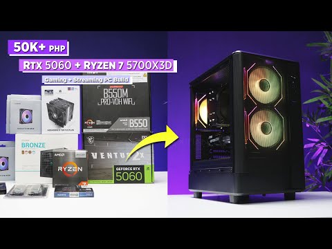Build VLOG (POV): ₱50K+ Gaming/Streaming PC | Ryzen 7 5700X3D | RTX 5060