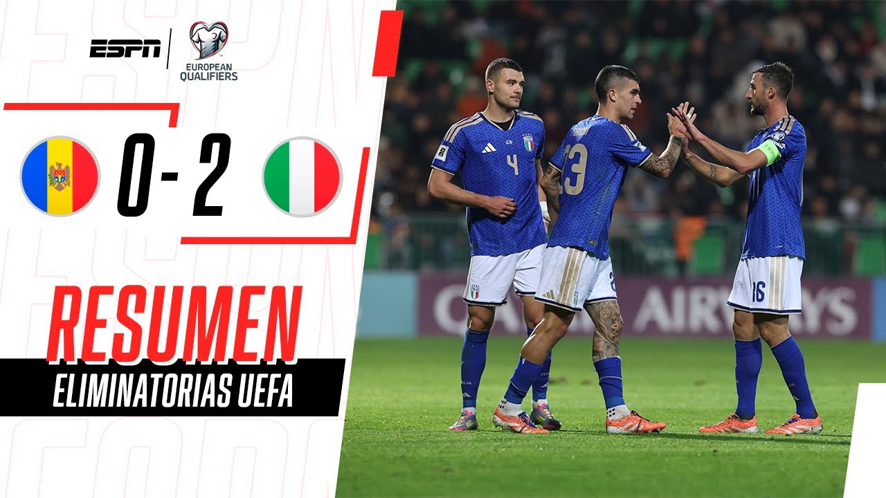 ¡SUSTO PARA LA AZZURRA! FESTEJO AGÓNICO PARA ASEGURAR EL REPECHAJE | Moldavia 0-2 Italia | RESUMEN