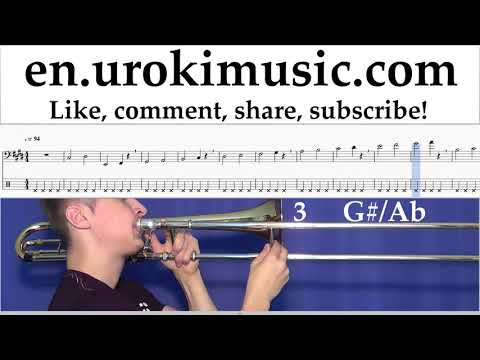 Trombone lessons Silvestre Dangond Nicky Jam - Cásate Conmigo Sheet Music Tutorial Part#1 um-i352
