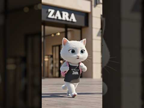The Heartwarming Tale of Jenny the Kitten, ZARA's Cutest Employee! #shorts #catvideos