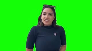 AOC "the girls are fighting, aren't they?" green screen