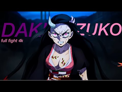 Nezuko Vs Daki full fight | 4K HDR | Demon Slayer Season 3 Episode 7