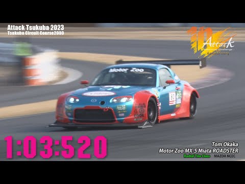 Attack Tsukuba 2023 : Tom Okaka/Motor Zoo MX-5 Miata ROADSTER[NCEC]