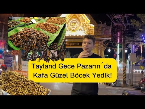 Tayland'da Gece Marketinde Böcek Yedik!