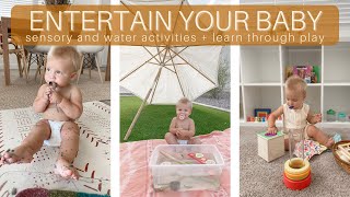 how to entertain your 9 month old || sensory activities, water play + learn through play