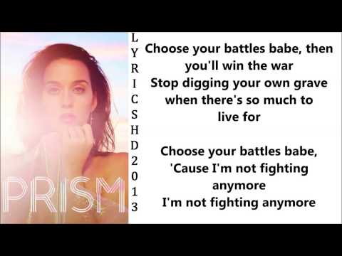 Katy Perry   Choose Your Battles Lyrics