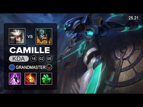 Camille vs Olaf Top - EUW Grandmaser - Patch 25.21 Season 15