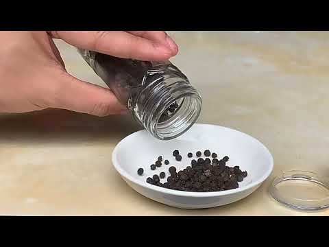 Premium spice black pepper 500gl 550gl 570gl 580gl glass jar with grinder 1 76 oz 50 gram OEM ODM