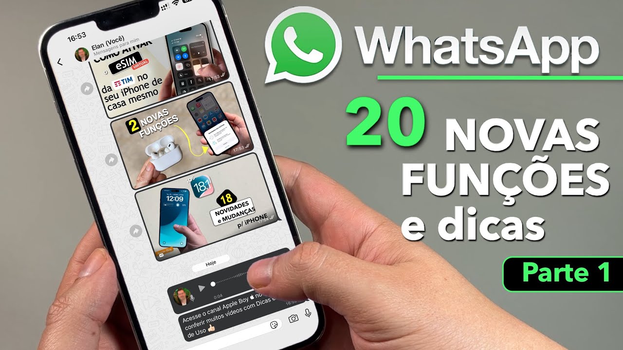 WHATSAPP LIBEROU 6 NOVAS FUNÇÕES P/ iPHONES (Parte 1)