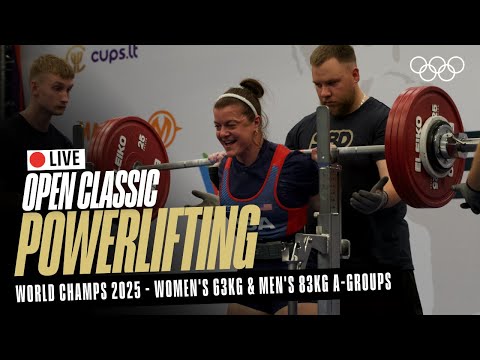 🔴 LIVE Powerlifting | Women's 63kg & Men's 83kg A-Groups | World Classic Open Championships