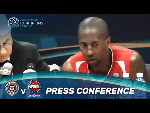 Partizan v Proximus Spirou - Press Conference - Basketball Champions League