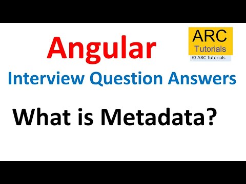 What is Angular Metadata | Angular Interview Questions and Answers 2021