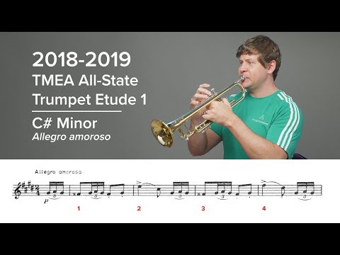 2018-2019 TMEA All-State Trumpet Etude 1 - Voxman Pg. 39, C# Minor