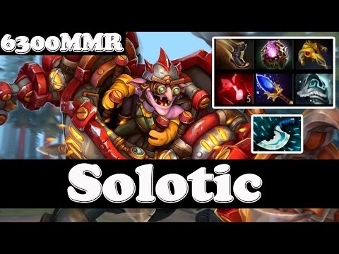 Solotic 6300 MMR Plays Timbersaw - Ranked Match Gameplay - Dota 2