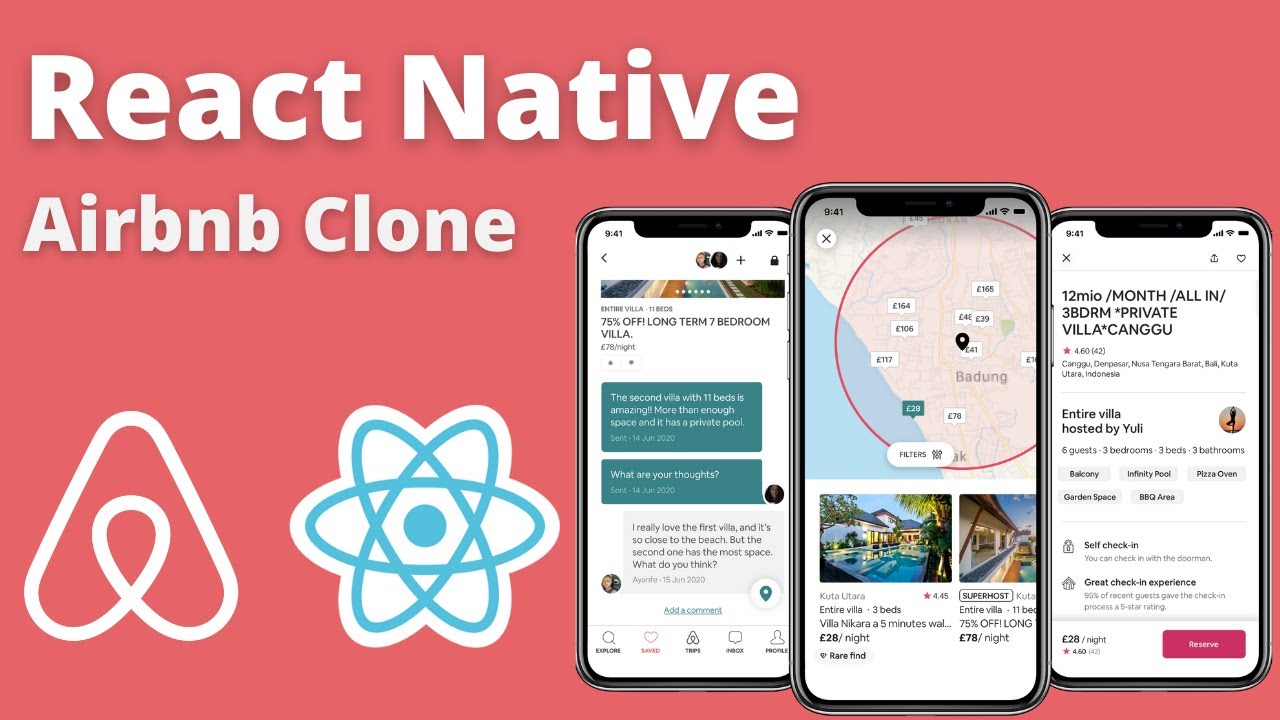 🔴 Build the Airbnb app in React Native [ Tutorial for beginners ]