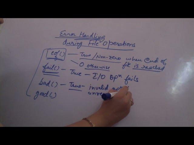 Thumbnail of Error Handling during file operations in C++ _eof(), fail(), bad(), good() lesson