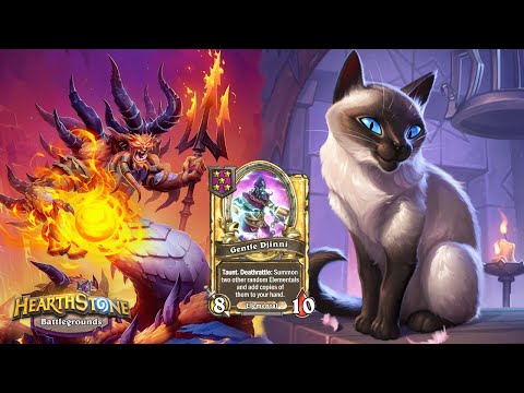 Free Golden Gentle Djinni + Majordomu - Ultimate Survival | Bigglesworth Hearthstone Battlegrounds |