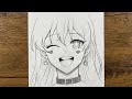 How To Draw A Cute Anime Girl Step By Step Easy Pencil Drawing Tutorial
